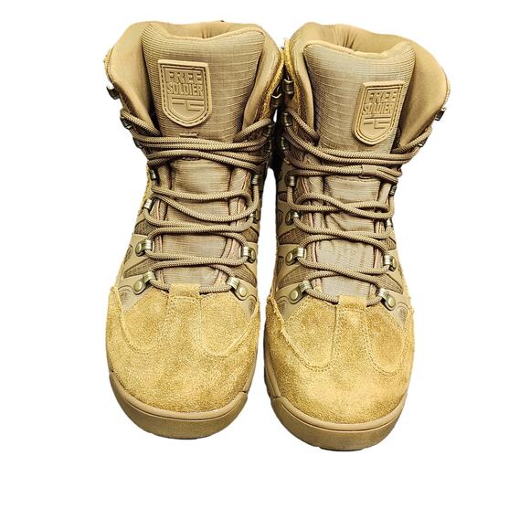 FREE SOLDIER Mens Tactical,Hiking,Combat, Work Boots Size 9 ACC0012 Coyote Brown - Picture 1 of 12